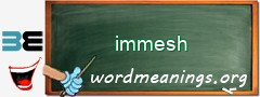 WordMeaning blackboard for immesh